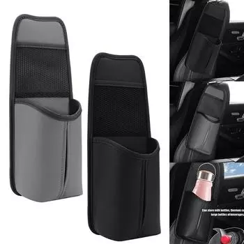 Сумка для хранения автомобиля, держатель для салфеток, органайзер из искусственной кожи чёрный