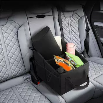 Сумка для хранения багажника автомобиля, складной многофункциональный контейнер, сумки для хранения еды для барбекю, органайзер One Size чёрный