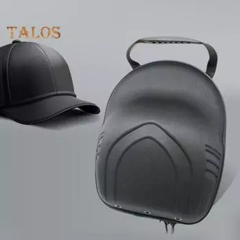 Сумка для хранения бейсбольной кепки на открытом воздухе, твердая оболочка, дышащая, с ручкой, регулируемый плечевой ремень, противоударная шляпа, дорожный футляр, 6–8 головных уборов, переноска для фуражок чёрный