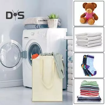 Сумка для хранения белья с эргономичной ручкой, складная конструкция, пылезащитная, вместительная, для организации одежды, корзина для белья серый