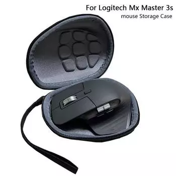 Сумка для хранения беспроводной мыши Logitech MX Master 3S Advanced, жесткий защитный чехол, дорожная сумка для переносных мышей, жесткий чехол чёрный
