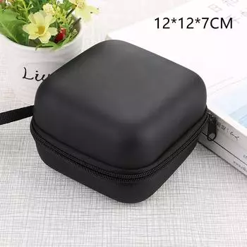 Сумка для хранения Bluetooth-гарнитур из ЭВА: Портативный органайзер для кабелей на молнии 8.5*8.5*6CM