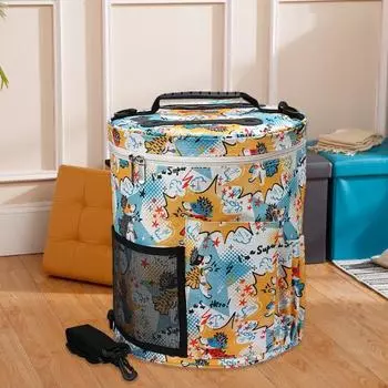 Сумка для хранения большой емкости, боковой карман из ткани Оксфорд, устойчивая к царапинам, сумка для хранения пряжи с тонкой текстурой для дома 1