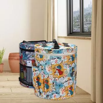 Сумка для хранения большой емкости, боковой карман из ткани Оксфорд, устойчивая к царапинам, сумка для хранения пряжи с тонкой текстурой для дома 1