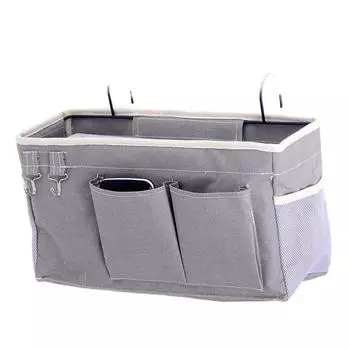 Сумка для хранения большой вместимости для книг и пультов, хлопок-лен, прикроватный карман-органайзер, аксессуары для студенческого общежития 8