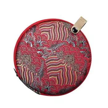 Сумка для хранения чайного пирога, мешочек для листьев, тканевый держатель для пуэра, переносной футляр для путешествий, кирпичный контейнер 20X20X2.6CM красный