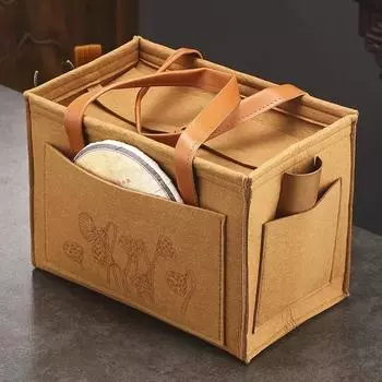 Сумка для хранения чайного сервиза для путешествий на открытом воздухе, однотонная, переносная, для автомобильного чайника, сумка для хранения чайной чашки, многофункциональная, чехлы для чая only a bag