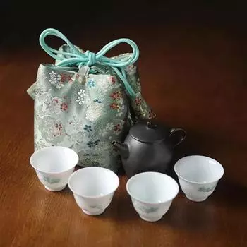 Сумка для хранения чайного сервиза на открытом воздухе, переносная защитная сумка для чайника, хлопковая сумка для чайника, дорожный органайзер