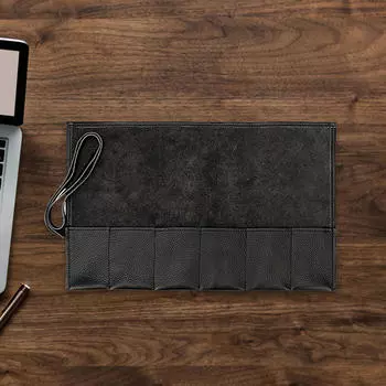 Сумка для хранения часов из искусственной кожи, портативный, прочный, рулонный, чехол для наручных часов, 6 отделений