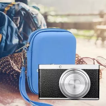 Сумка для хранения цифровой камеры, защитный чехол с защитой от царапин, чехол EVA, универсальная маленькая сумка-органайзер для камеры с внутренним карманом розовый