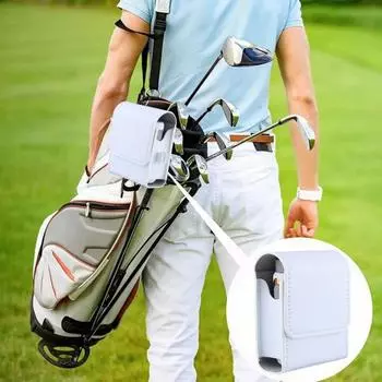 Сумка для хранения дальномера для гольфа, прочный чехол для дальномера для гольфа с магнитом, легкая сумка для переноски, аксессуар для гольфа для игроков в гольф белый