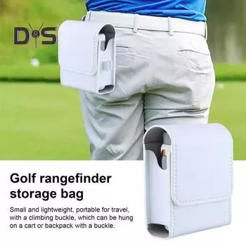 Сумка для хранения дальномера для гольфа, прочный чехол для дальномера для гольфа с магнитом, легкая сумка для переноски, аксессуар для гольфа для игроков в гольф белый