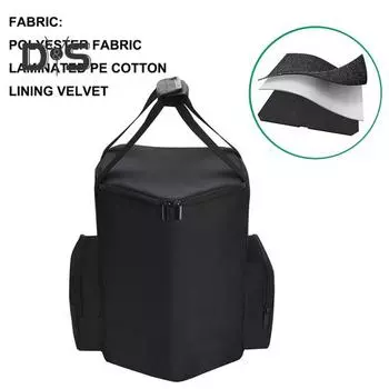Сумка для хранения динамиков, чехол для переноски, застежка-молния, большая вместимость, ударопрочный, устойчивый к ударам, органайзер для аксессуаров динамиков для S1 Pro чёрный