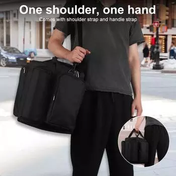 Сумка для хранения динамиков Yousheng с Bluetooth-совместимостью и дополнительными карманами, застегивающаяся на молнию, ударопрочная, водонепроницаемая сумка для переноски S1 Pro/Pro+ чёрный