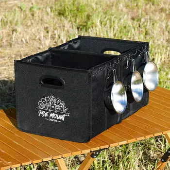 Сумка для хранения для кемпинга, газовый баллон, портативный органайзер для кухонной утвари, походные принадлежности для путешествий чёрный