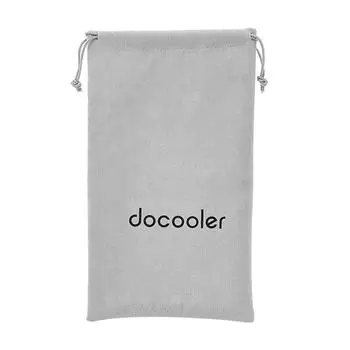 Сумка для хранения Docooler, сумка для переноски, маленькая, с завязками, флокированная, защитная сумка, серая, 13,5*23,5 см серый