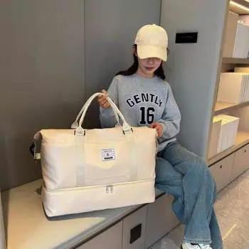 Сумка для хранения, дорожная сумка через плечо с отделением для обуви, большая вместимость, водонепроницаемая, подходит для ручной клади, дорожная сумка, косметичка пурпурно красный