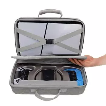 Сумка для хранения, дорожный чехол для PS5 Slim, контроллеры консоли PS5 Slim и другие для консоли Playstation 5 Slim серый