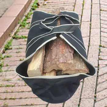 Сумка для хранения дров, большая вместимость, прочный держатель для дров в камине