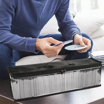 Сумка для хранения DVD-дисков, защитный чехол для 50 компакт-дисков, практичный держатель-органайзер для