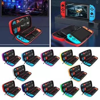 Сумка для хранения EVA, водонепроницаемый переносной чехол, устойчивый к царапинам, портативный дорожный чехол для Nintendo Switch/Switch OLED чёрный