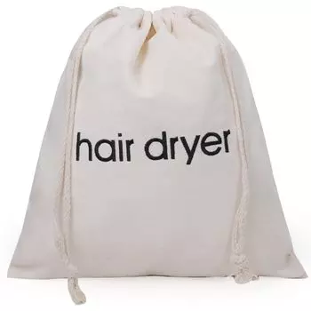 Сумка для хранения фена Lebonarie Сумка для хранения на шнурке Сумка для хранения фена Сумка для хранения фена Сумка для хранения фена Холщовая сумка для хранения фена (бежевый) бежевый