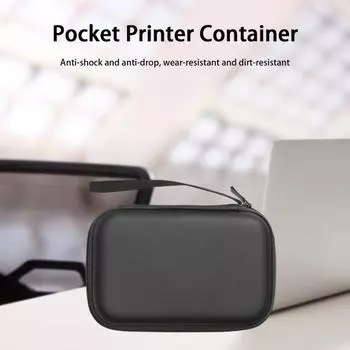 Сумка для хранения фотопринтера с застежкой-молнией, твердый корпус, ударопрочный, противоударный, карманный защитный чехол для принтера для Xiaomi ZINK чёрный