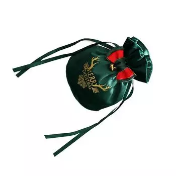 Сумка для хранения фруктов на Рождество с завязкой, портативный подарочный пакет для праздничной вечеринки, декоративный набор, органайзер для печенья