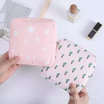 Сумка для хранения гигиенических салфеток из хлопка, портативная сумка для хранения ежемесячного пакета для студентов, сумка для полотенец для тети, ежемесячный пакет, сумка для менструальных прокладок бежевый