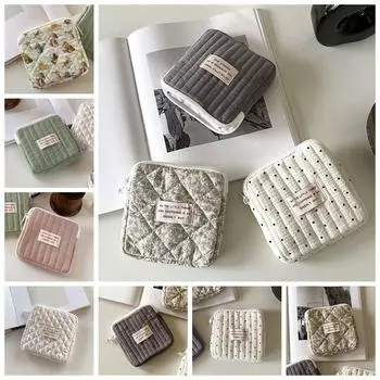 Сумка для хранения гигиенических салфеток из ткани Ox, сумка для хранения в корейском стиле, повседневная косметичка для девочек D