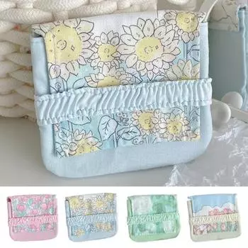 Сумка для хранения гигиенических салфеток с цветочным узором, органайзер для гигиенических прокладок, маленькая портативная стильная сумка для хранения, женская поставка бежевый