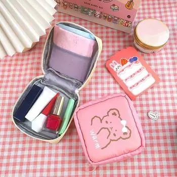 Сумка для хранения гигиенических салфеток, женские сумки для тампонов, держатель для кредитных карт, сумка для салфеток, полотенец, косметика, хлопковый кошелек для монет, органайзер