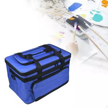 Сумка для хранения художественных принадлежностей, чехол для переноски, прочный, портативный органайзер для инструментов для рисования, дорожный, для рукоделия