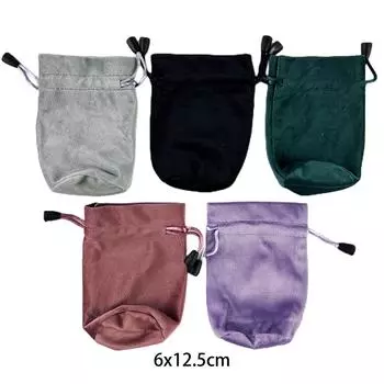 Сумка для хранения игральных костей премиум-класса - прочная и стильная сумка для хранения на шнурке для настольных игр, ролевых игр, DND, Magic Gathering - 6*12,5 см чёрный