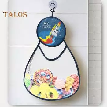 Сумка для хранения игрушек для ванной, складная удобная сумка для хранения игрушек с рисунком животных, детская сетка для игрушек, принадлежности для ванной комнаты чёрный