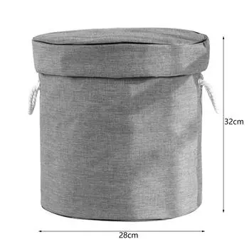 Сумка для хранения игрушек Игровой коврик Маленькие кубики Блоки Контейнер для уборки Хозяйственные принадлежности L Серый(ок. серый