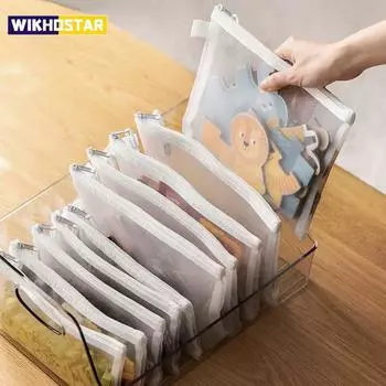 Сумка для хранения игрушек, строительный блок, пазл, подупаковка, сумка для детей, мелкие частицы, застежка-молния, прозрачная отделка, коробка для хранения S