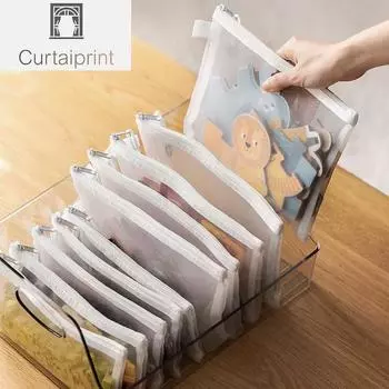 Сумка для хранения игрушек, строительный блок, пазл, подупаковка, сумка для детей, мелкие частицы, молния, прозрачная отделка, коробка для хранения S