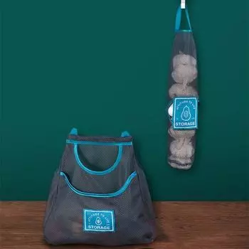 Сумка для хранения имбиря, лука, чеснока, овощей, подвесной карман, кухонный органайзер, сетчатая сумка small