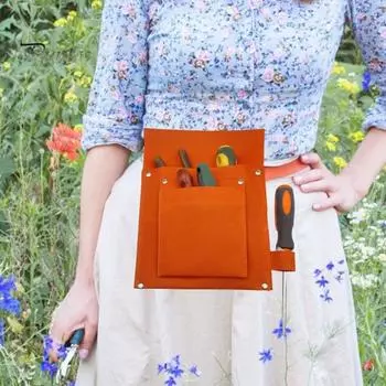 Сумка для хранения инструментов, держатель для рулетки, прочный, легкий, многофункциональный, для использования на открытом воздухе, молоток, отвертка, плоскогубцы, органайзер для электроинструментов, сумка на талию оранжевый