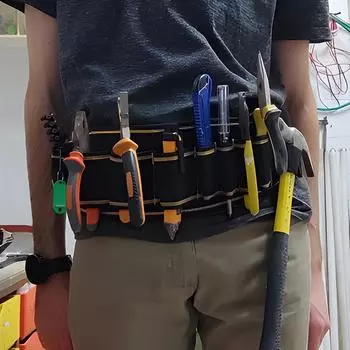 Сумка для хранения инструментов для ремонта, утолщенная поясная сумка, сумка для хранения гаечных ключей и плоскогубцев, карман для инструментов, многофункциональная поясная сумка из ткани Оксфорд JK-102