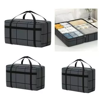 Сумка для хранения из утолщенной композитной ткани, пылезащитный органайзер для одежды с молниями, контейнер для одежды большой емкости XL