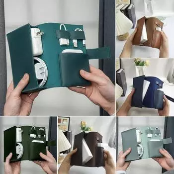 Сумка для хранения кабеля передачи данных, чехол для наушников с несколькими карманами, водонепроницаемая, износостойкая, многофункциональная сумка для хранения