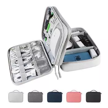 Сумка для хранения кабеля Водонепроницаемый цифровой электронный органайзер Портативная USB-линия передачи данных Зарядное устройство Сумка для хранения Дорожный органайзер для кабеля