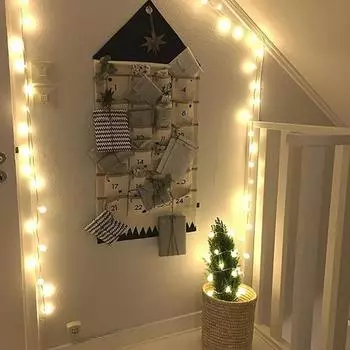 Сумка для хранения календаря адвента Yousheng, простая в установке, настенная, рождественская, многоразовая, с карманом для хранения, для самостоятельного использования красный