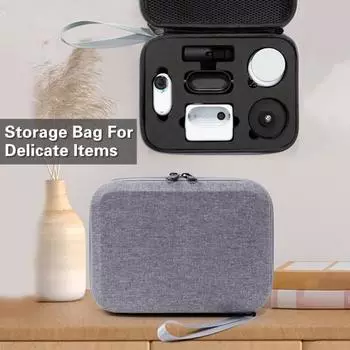 Сумка для хранения камеры, противоударный, износостойкий чехол большой емкости с точными отверстиями для Insta 360 Go3 Sports серый