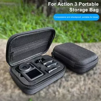 Сумка для хранения камеры Жесткий чехол из этиленвинилацетата с сетчатым карманом на молнии Противоударная ударопрочная экшн-камера