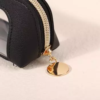 Сумка для хранения кистей для макияжа из ПУ, водонепроницаемый прозрачный пенал на молнии, сумка для карандашей для бровей, дом/путешествие серый