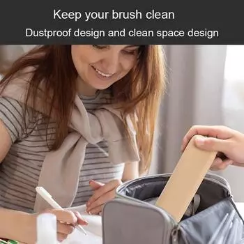 Сумка для хранения кистей для макияжа, пылезащитная конструкция, водостойкая, компактная, силиконовая косметичка для хранения розовый