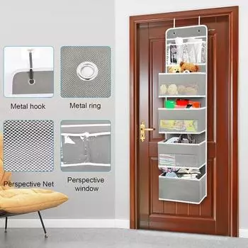 Сумка для хранения, классифицированный пылезащитный однотонный прочный несущий органайзер, контейнер, товары для дома серый